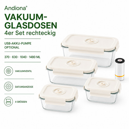 Frischhaltedosen glas vakuum - frischhaltedosen,