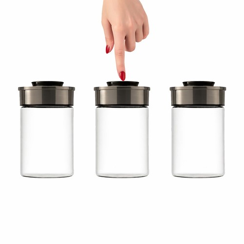 Vakuum vorratsdosen glas - vakuum, 3er