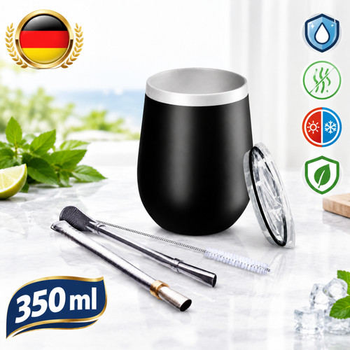 Edelstahl 350ml vakuumbecher - edelstahl,